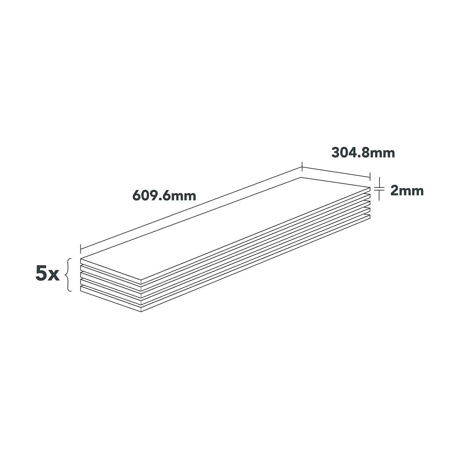 Plancs Granite Self-Adhesive Vinyl Floor Tile - 5pc Pack Covers 0.93sqm 4 Plancs Granite Self-Adhesive Vinyl Floor Tile - 5pc Pack Covers 0.93sqm - Image 4