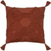 Knot Tassle Cushion - 45x45cm - Teracotta