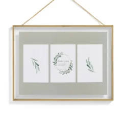 Hanging Metal Frame - 30x40cm - Brushed Brass
