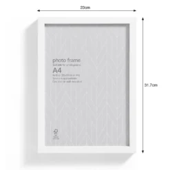 Box Photo Frame - A4 - White -Homebase Furniture Store 13027976 2094944153806421