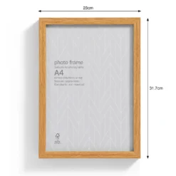 Box Photo Frame - A4 - Oak -Homebase Furniture Store 13027977 3904944153815061