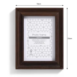 Twin Pack Of Photo Frames - Walnut - 6x4in -Homebase Furniture Store 13027989 3254944099373260