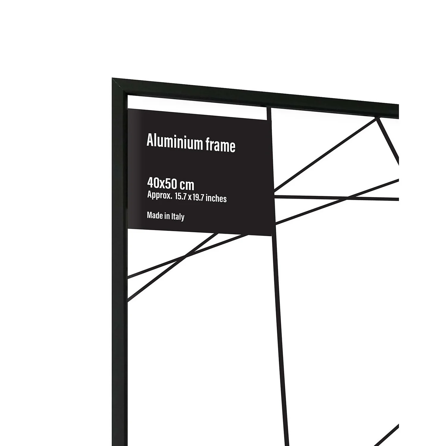 Aluminium Photo Frame - 40x50cm - Black 2 Aluminium Photo Frame - 40x50cm - Black - Image 2