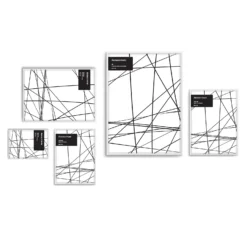 Aluminium Photo Frame - Set Of 5 - White