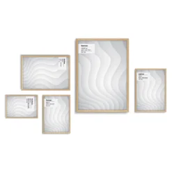 Wood Photo Frame - Set Of 5 - Oak