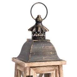 Small Wooden Lantern - Oak -Homebase Furniture Store 13036253 2044894567975443