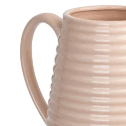 Crackle Effect Ribbed Jug - Blush -Homebase Furniture Store 13036266 6894894568168775