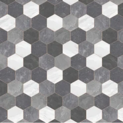 None Pembroke Hex Vinyl Sheet Flooring - 3x2m Roll -Homebase Furniture Store 13053379 1535002420221576
