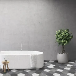 None Pembroke Hex Vinyl Sheet Flooring - 3x2m Roll -Homebase Furniture Store 13053379 4915002420199610