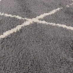 Moroccan Diamond Rug - Charcoal - 120x170cm -Homebase Furniture Store 13112202 1244874880992316
