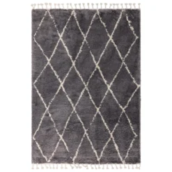 Moroccan Diamond Rug - Charcoal - 120x170cm