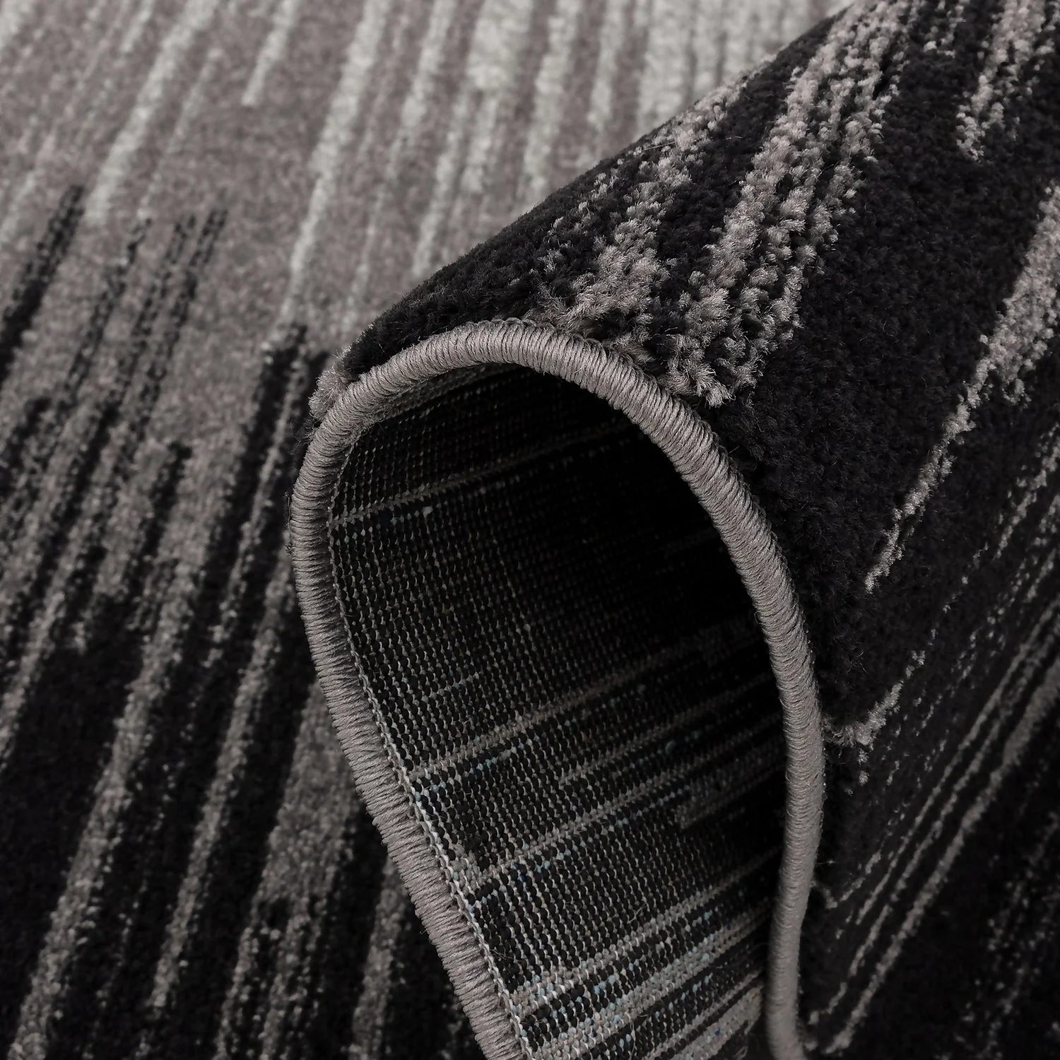 Parallel Stripe Rug - Grey - 120x170cm 3 Parallel Stripe Rug - Grey - 120x170cm - Image 3