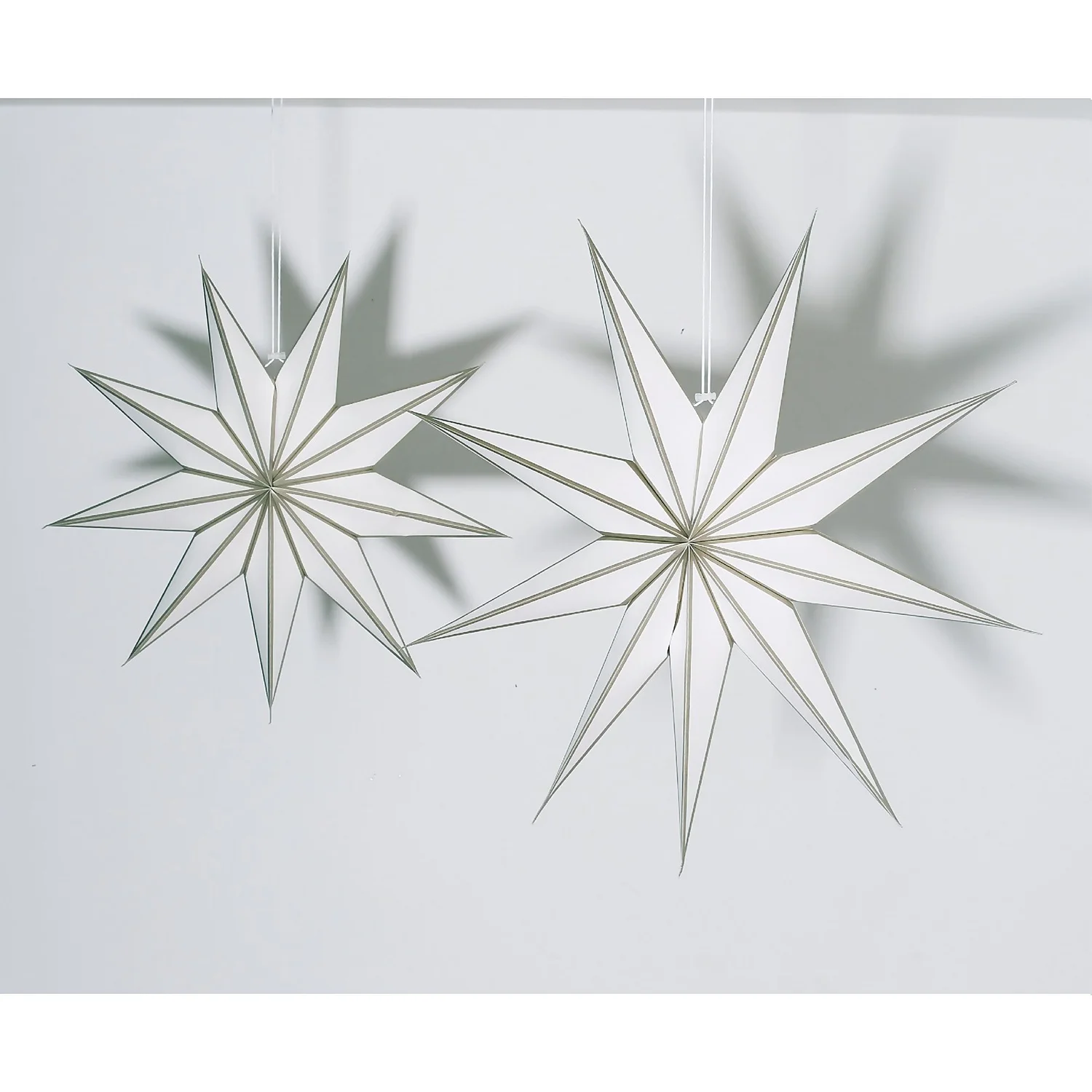 House Beautiful Wall Hanging Paper Star - Set Of 2 - Gold 1 House Beautiful Wall Hanging Paper Star - Set Of 2 - Gold