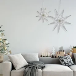 House Beautiful Wall Hanging Paper Star - Set Of 2 - Gold 5 House Beautiful Wall Hanging Paper Star - Set Of 2 - Gold -Homebase Furniture Store 13131165 6144910123008377