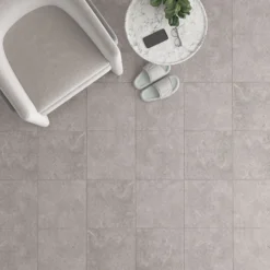 None Cuba Light Grey Ceramic Floor Tile 330 X 300mm -Homebase Furniture Store 13207712 4414915347241422