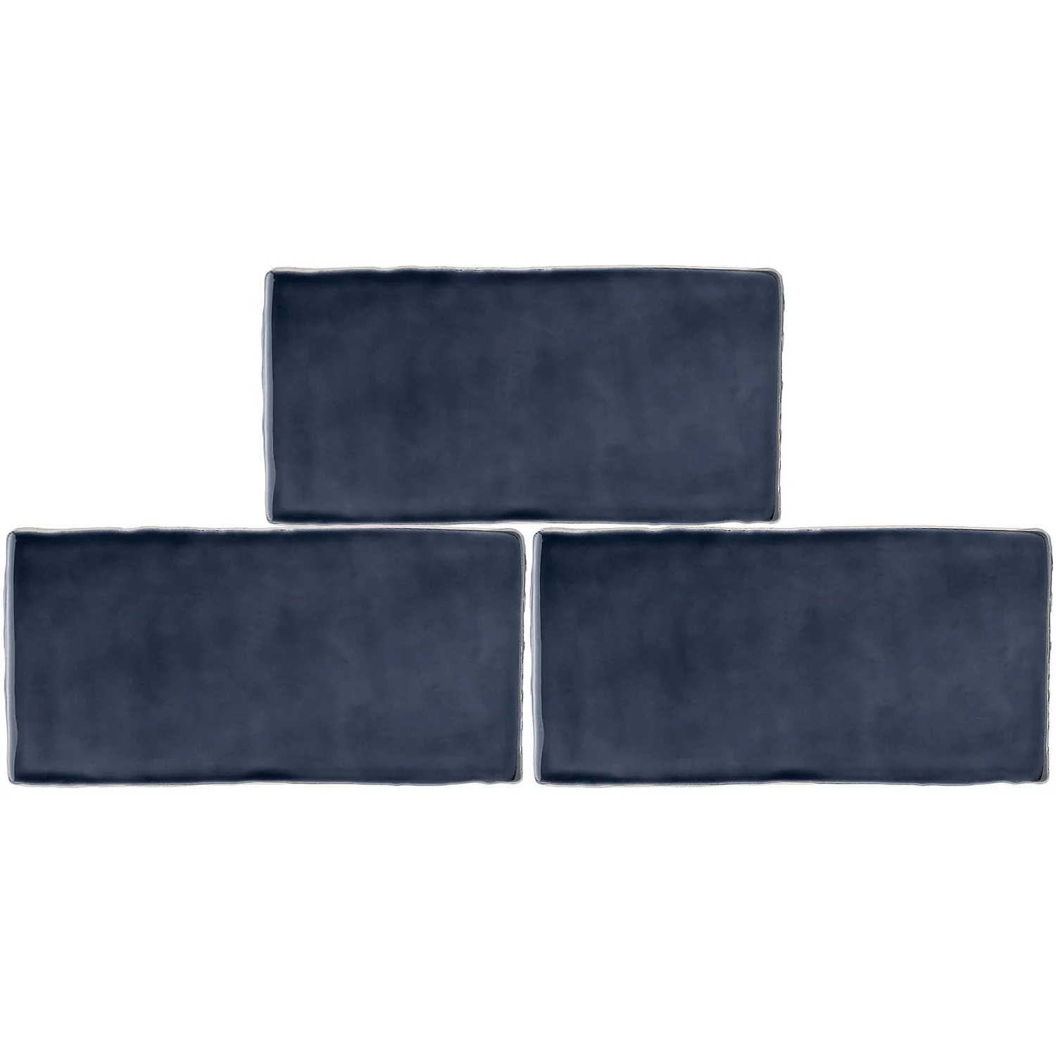Country Living Artisan French Navy Ceramic Wall Tile 75 X 150mm - 0.5sqm Pack 3 Country Living Artisan French Navy Ceramic Wall Tile 75 X 150mm - 0.5sqm Pack - Image 3