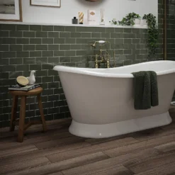 Country Living Artisan Moss Green Ceramic Wall Tile 75 X 150mm - 0.5sqm Pack 12 Country Living Artisan Moss Green Ceramic Wall Tile 75 X 150mm - 0.5sqm Pack -Homebase Furniture Store 13220561 1404909608188466