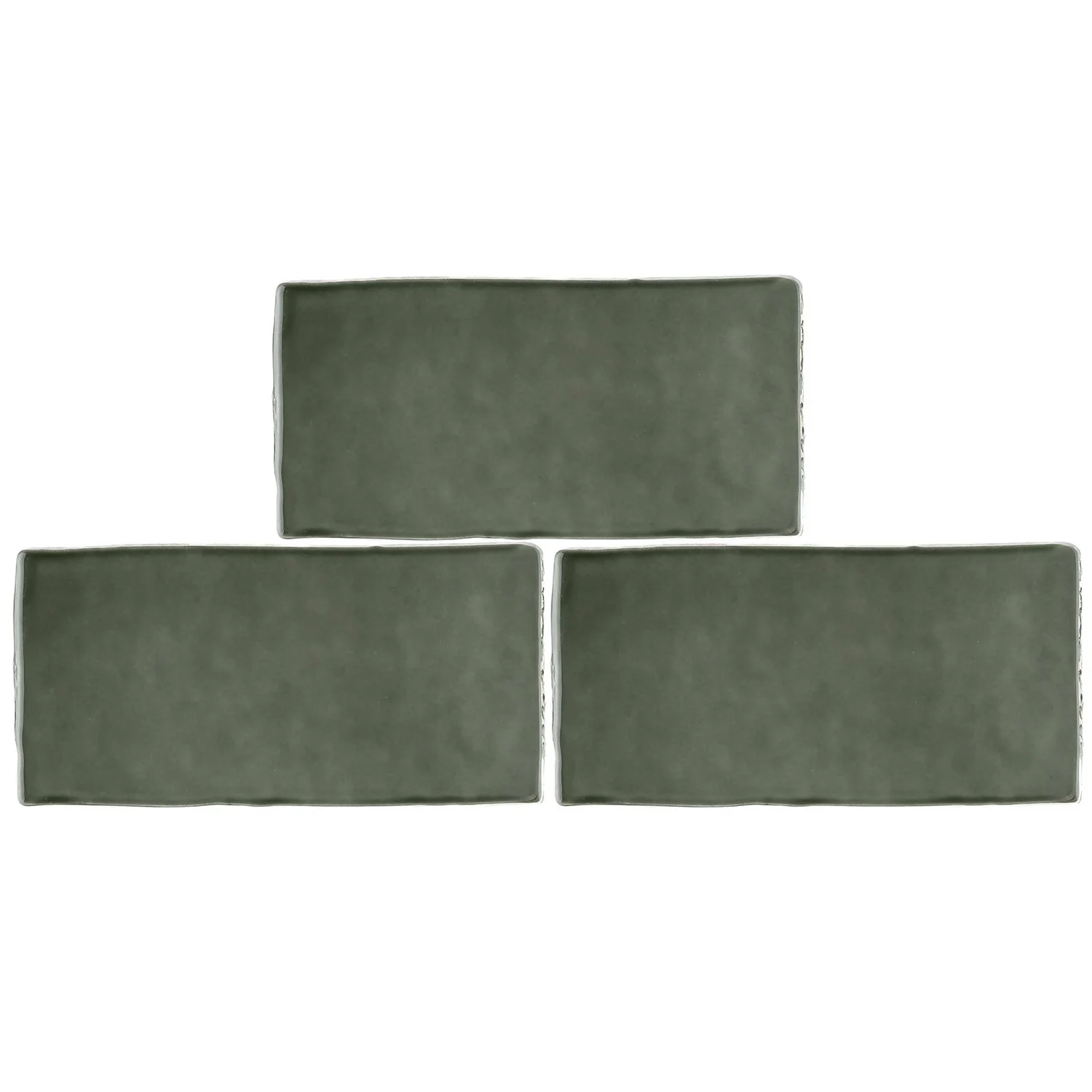 Country Living Artisan Moss Green Ceramic Wall Tile 75 X 150mm - 0.5sqm Pack 3 Country Living Artisan Moss Green Ceramic Wall Tile 75 X 150mm - 0.5sqm Pack - Image 3