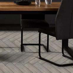 House Of Wall Tiles Wood Effect Grey Oak Porcelain Floor Tile 600x150mm - 0.99sqm Pack