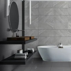 Extreme Grey Porcelain Wall & Floor Tiles - 295 X 600mm - 0.9sqm Pack -Homebase Furniture Store 13220579 9984916345616189
