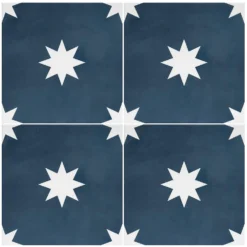 Country Living Starry Skies Indigo Blue Porcelain Wall & Floor Tile 200 X 200mm - 0.52sqm Pack 8 Country Living Starry Skies Indigo Blue Porcelain Wall & Floor Tile 200 X 200mm - 0.52sqm Pack -Homebase Furniture Store 13220585 7294915126437840