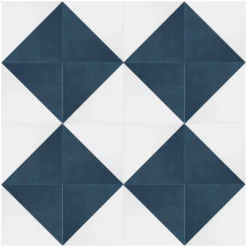 House Beautiful Cube Denim Porcelain Wall & Floor Tile 200 X 200mm - 0.52sqm Pack -Homebase Furniture Store 13220590 1194924675489791