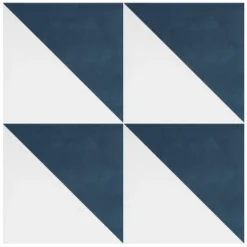 House Beautiful Cube Denim Porcelain Wall & Floor Tile 200 X 200mm - 0.52sqm Pack -Homebase Furniture Store 13220590 1634916410125714