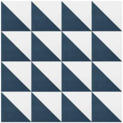 House Beautiful Cube Denim Porcelain Wall & Floor Tile 200 X 200mm - 0.52sqm Pack -Homebase Furniture Store 13220590 3274916410230063