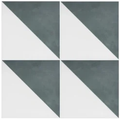 House Beautiful Cube Fern Porcelain Wall & Floor Tile 200 X 200mm - 0.52sqm Pack -Homebase Furniture Store 13220592 1734915381892826