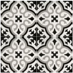 Fiore Classic Grey Porcelain Wall & Floor Tile 200 X 200mm - 0.52sqm Pack -Homebase Furniture Store 13220599 1024916347947873