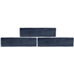 Country Living Artisan French Navy Ceramic Wall Tile 75 X 300mm - 0.5sqm Pack -Homebase Furniture Store 13433210 2544916403897753