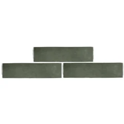 Country Living Artisan Moss Green Ceramic Wall Tile 75 X 300mm - 0.5sqm Pack -Homebase Furniture Store 13433220 1824916414534970