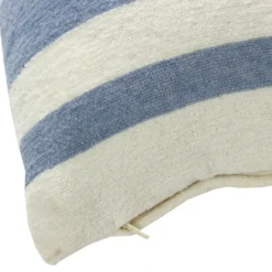 Chenille Cushion - Stripe Slate - 30x50cm -Homebase Furniture Store 13438781 4224918749816534