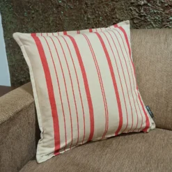 Country Living Croyde Stripe Cushion - Red -Homebase Furniture Store 13470277 9304929621031452