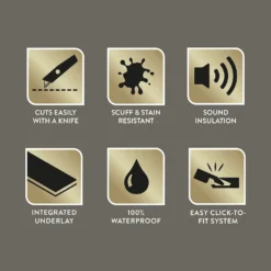 Kraus Herringbone Luxury Vinyl Floor Tile Sample - Aversley Oak -Homebase Furniture Store 13733826 1984957094254212