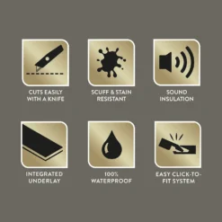 Kraus Herringbone Luxury Vinyl Floor Tile Sample - Brampton Grey -Homebase Furniture Store 13733830 8654957094525448