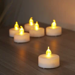 Pack Of 6 LED Tealight Candles - White 9 Pack Of 6 LED Tealight Candles - White -Homebase Furniture Store 13794262 2625009419584213