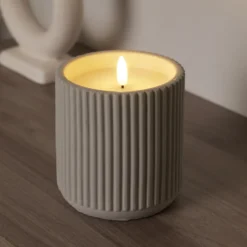 LED Concrete Candle - Grey -Homebase Furniture Store 13794265 9165009419611231