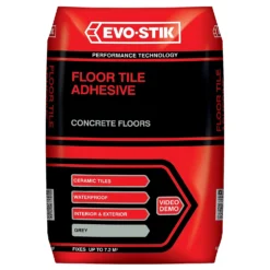 Evo-Stik Tile Adhesive Standard Set For Concrete Floors 20kg - Grey
