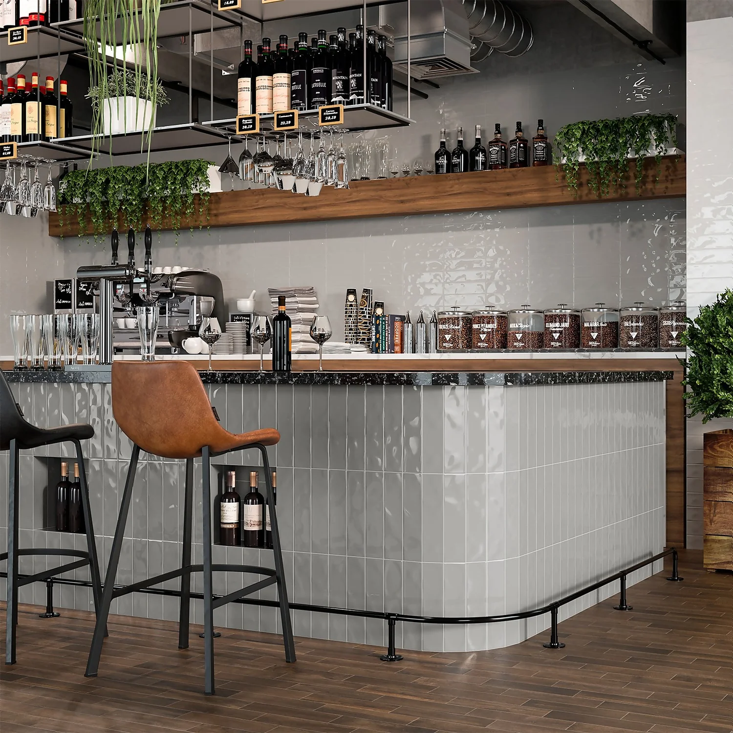 Marquis Ancien Grey Porcelain Tile (Sample Only) - 100 X 130mm 4 Marquis Ancien Grey Porcelain Tile (Sample Only) - 100 X 130mm - Image 4