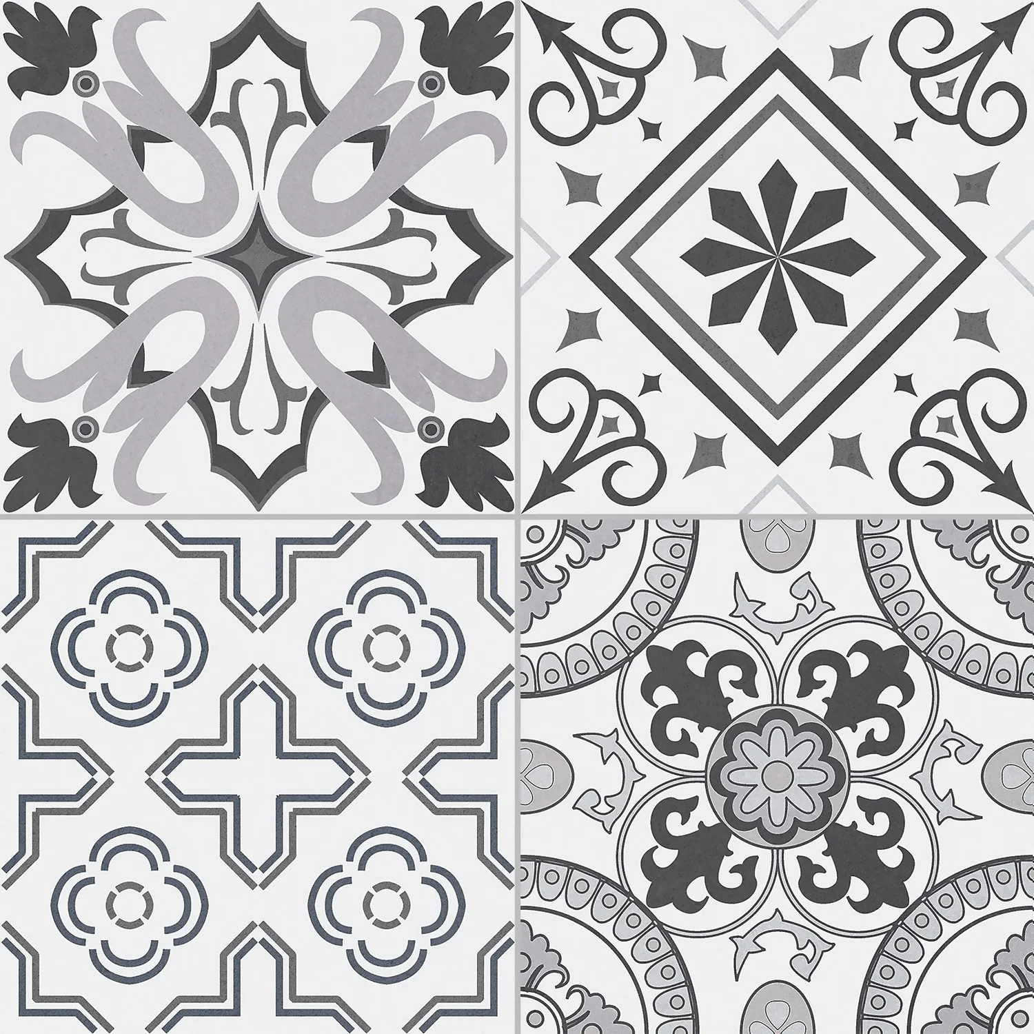 Marquis Mediterranean Black Porcelain Tile (Sample Only) - 100 X 130mm 2 Marquis Mediterranean Black Porcelain Tile (Sample Only) - 100 X 130mm - Image 2