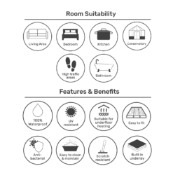 None Rigid Core Luxury Vinyl Flooring - Natural Oak Effect -Homebase Furniture Store 14005585 1565014868780973