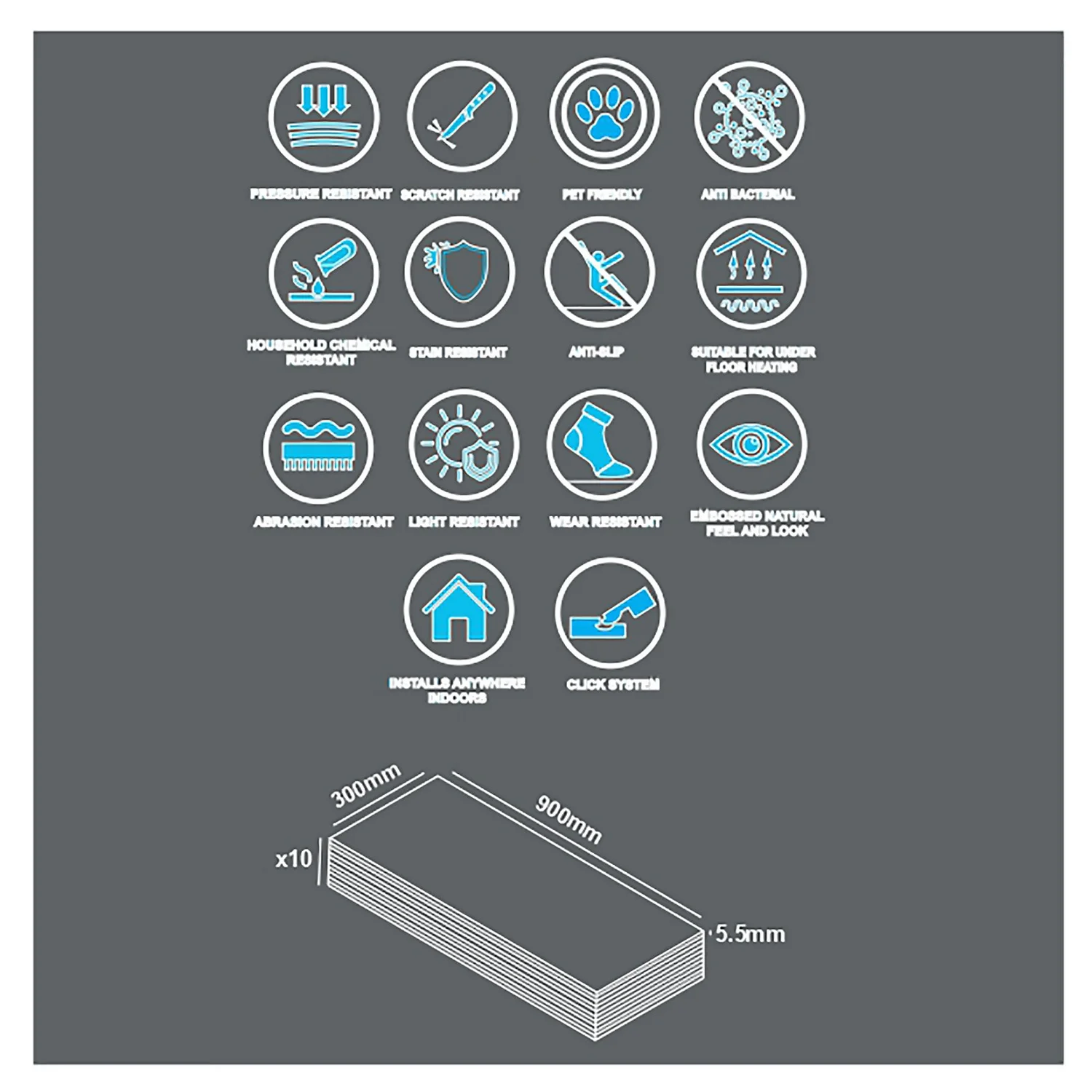 None Rigid Core Luxury Vinyl Flooring - Marble Tile 3 None Rigid Core Luxury Vinyl Flooring - Marble Tile - Image 3