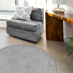 Relay Circular Rug - Light Grey - 200cm -Homebase Furniture Store 14015856 1025052680307039
