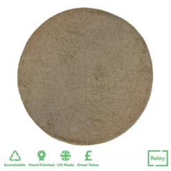 Relay Circular Rug - Latte - 200cm