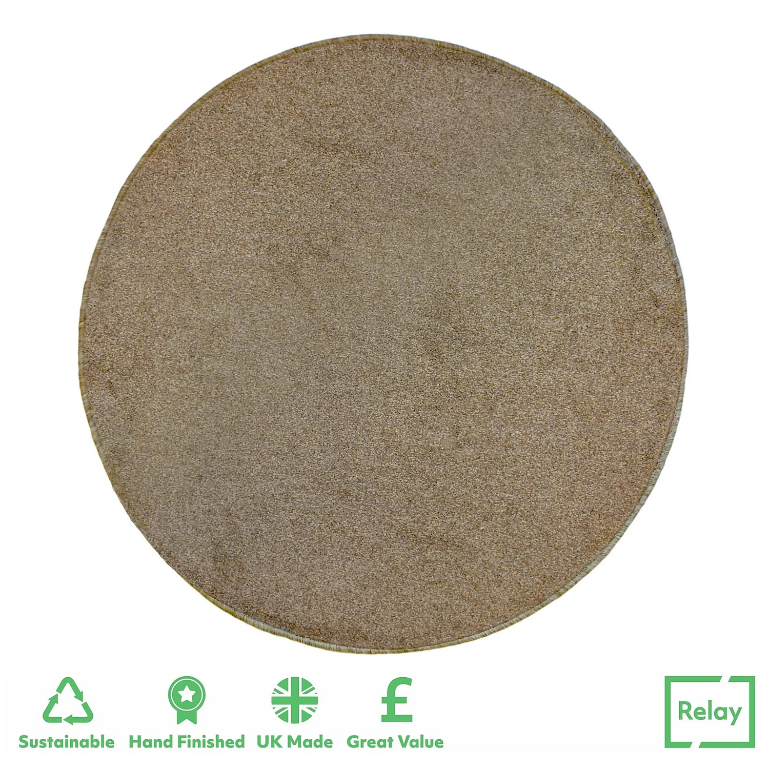 Relay Circular Rug - Latte - 133cm 1 Relay Circular Rug - Latte - 133cm