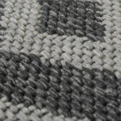 Recycled Cotton Geometric Rug - Grey - 160x230cm -Homebase Furniture Store 14015872 5915006092018599