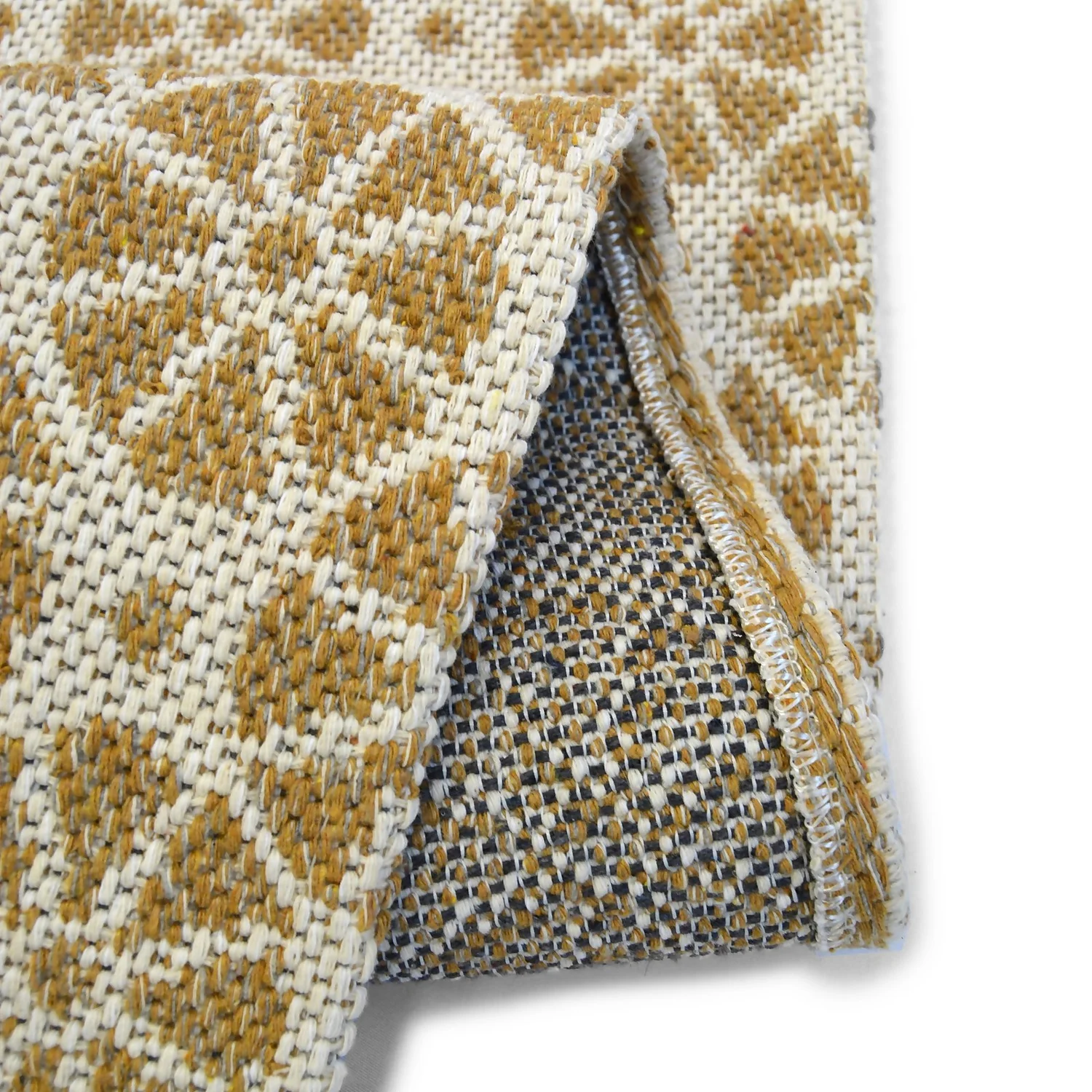 Recycled Cotton Starburst Rug - Ochre - 60x180cm 5 Recycled Cotton Starburst Rug - Ochre - 60x180cm - Image 5