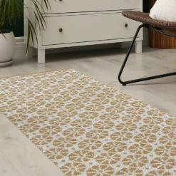 Recycled Cotton Starburst Rug - Ochre - 60x180cm 11 Recycled Cotton Starburst Rug - Ochre - 60x180cm -Homebase Furniture Store 14015882 8905006091275928