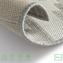 Recycled Diamond Rug - Grey - 60x230cm -Homebase Furniture Store 14015893 1885006088540144